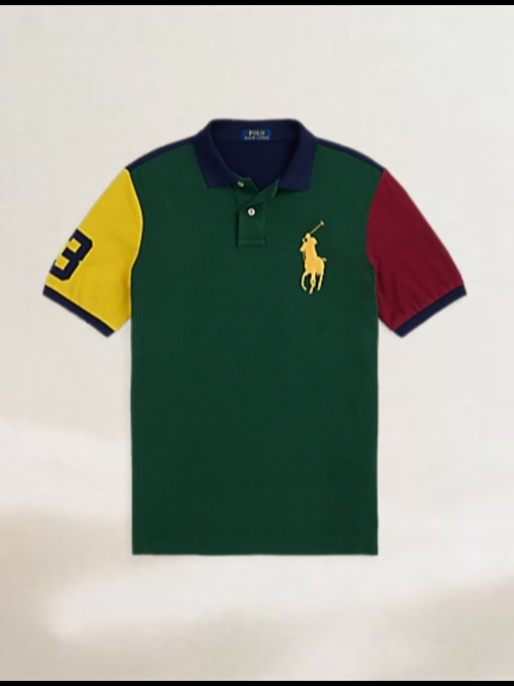 Polo by Ralph Lauren Classic Colorblock Green Polo Shirt